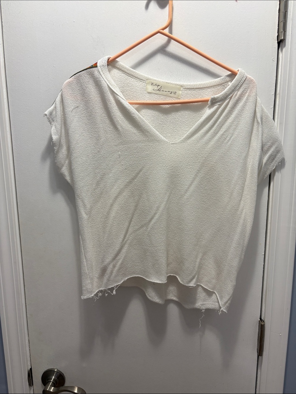 Vintage Havana shirt size medium  oversized V-Neck Short Sleeve Top